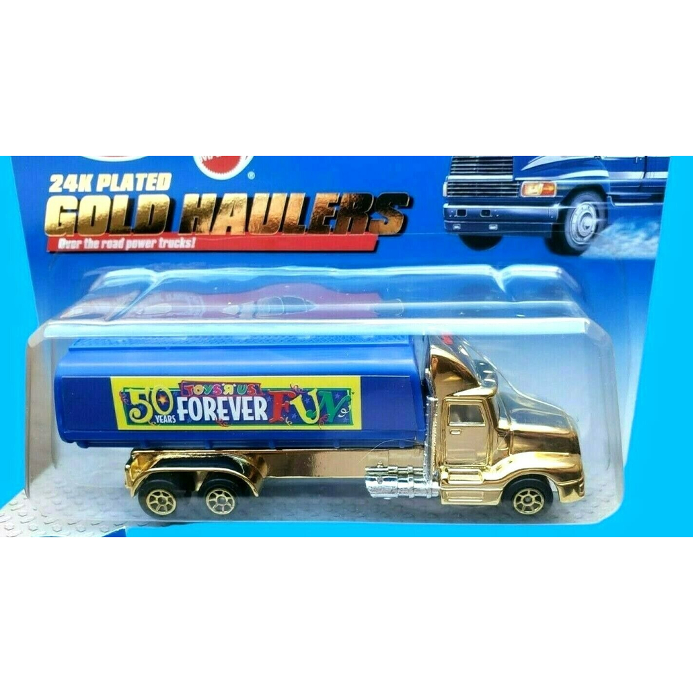 1998 Hot Wheels 24K Plated Gold Semi Truck Haulers Toys R Us 50 Years Forever - Picture 2 of 11